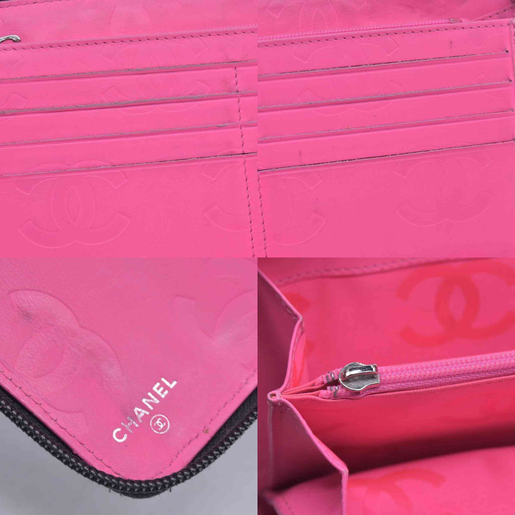 $1150 CHANEL Chanel Black Caviar CC Zip Organizer Wallet CONSIGNMENT 10021557