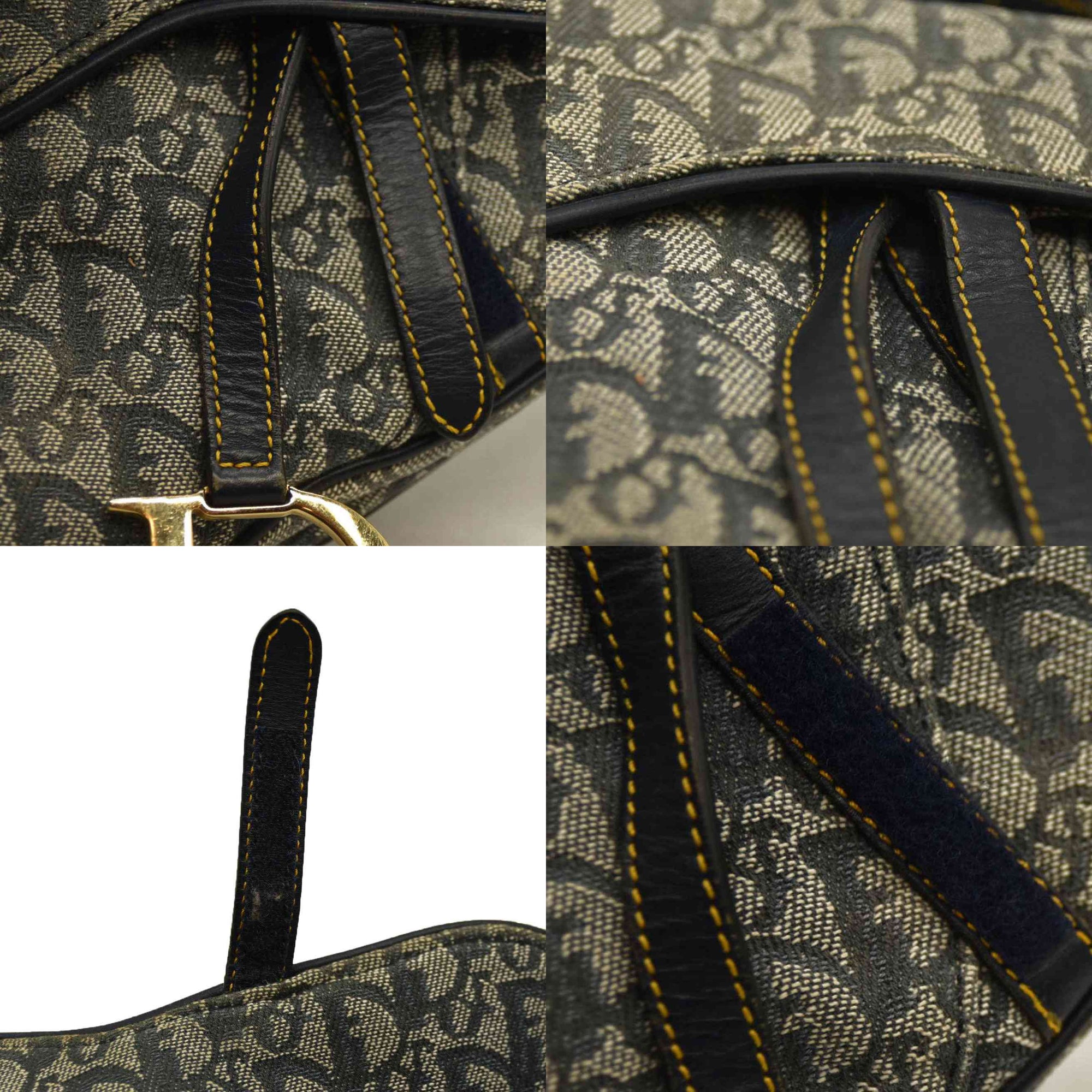 Christian Dior  Monogram Saddle Bag Blue