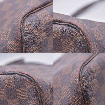 $2240 2015 Louis Vuitton Damier Ebene Neverfull MM with Pouch SF5105 10021107