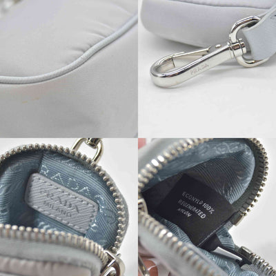 $2250 Prada Nylon Re-Edition 2005 Shoulder Bag Silver 10020038