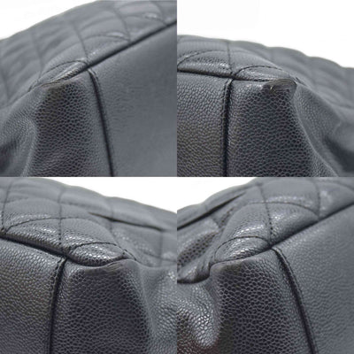 $2900 Chanel  Caviar Quilted Grand Shopping Tote GST Black CONSIGNMENT