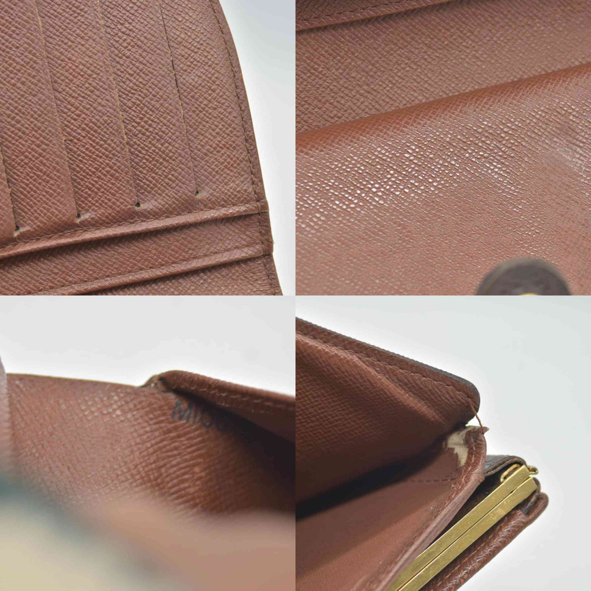 $750 2003 Louis Vuitton Kisslock French Wallet MI0013 10020015