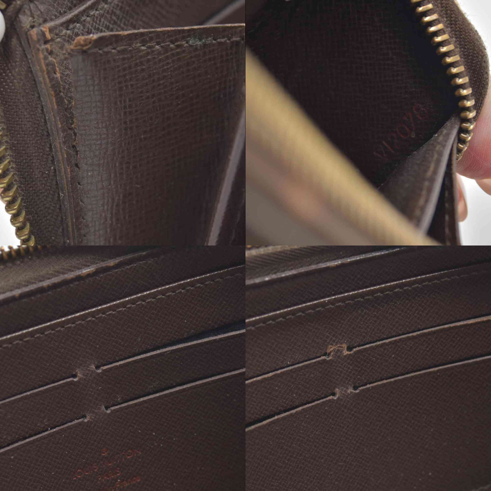 $915 2008 Louis Vuitton Damier Ebene Zippy Wallet  VI2078