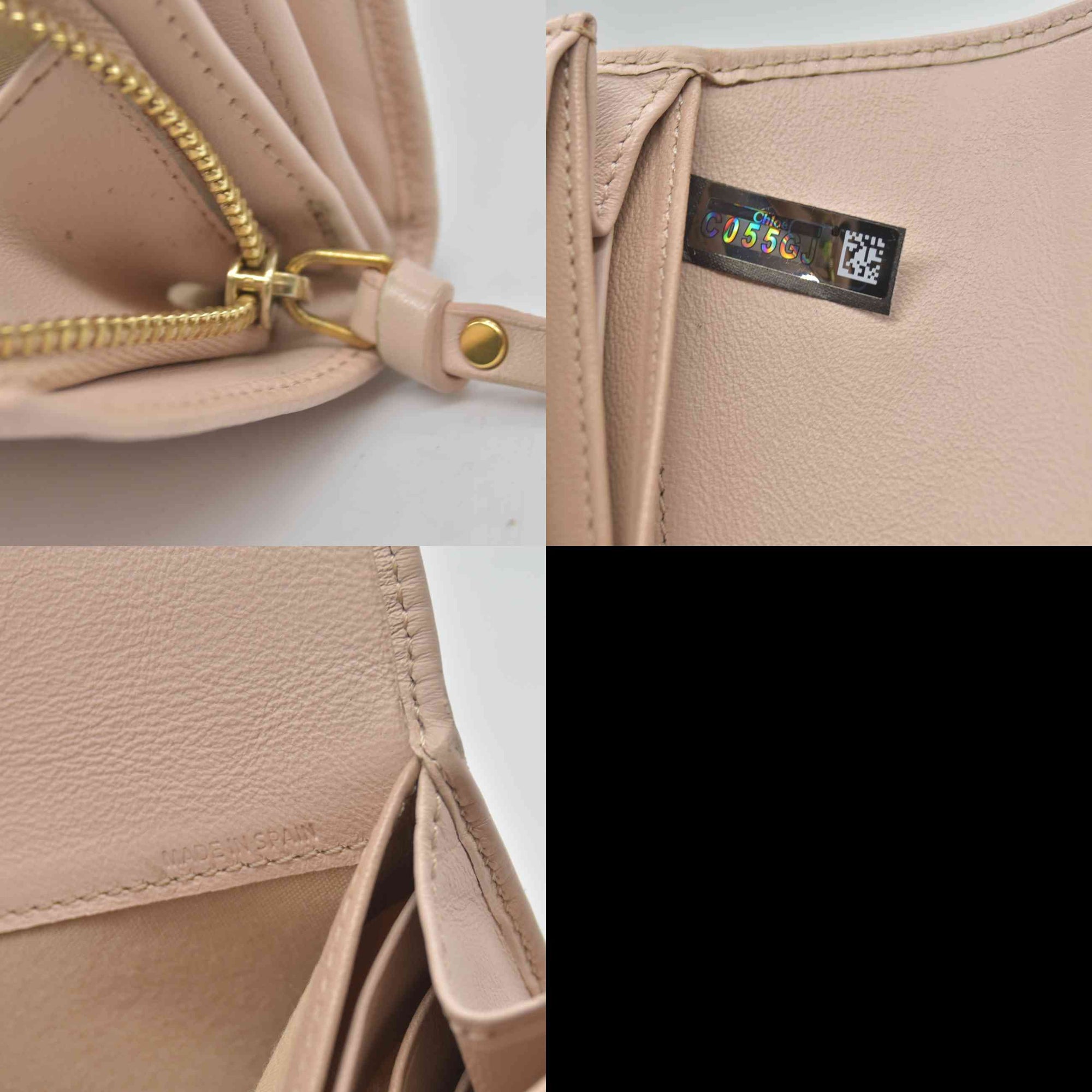 $525 2018 Chloe Indy Leather Long Bifold Wallet Purse Pink