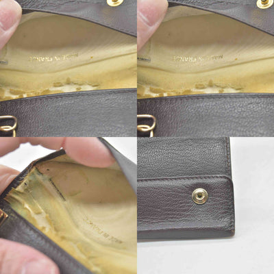CHANEL COCO Mark Leather Key Case Key Holder Brown
