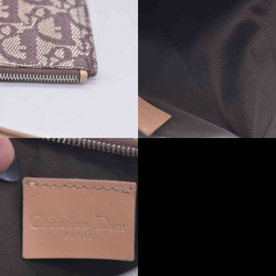 $350 Christian Dior Diorissimo Trotter Canvas Wristlet Brown Beige CONSIGNMENT