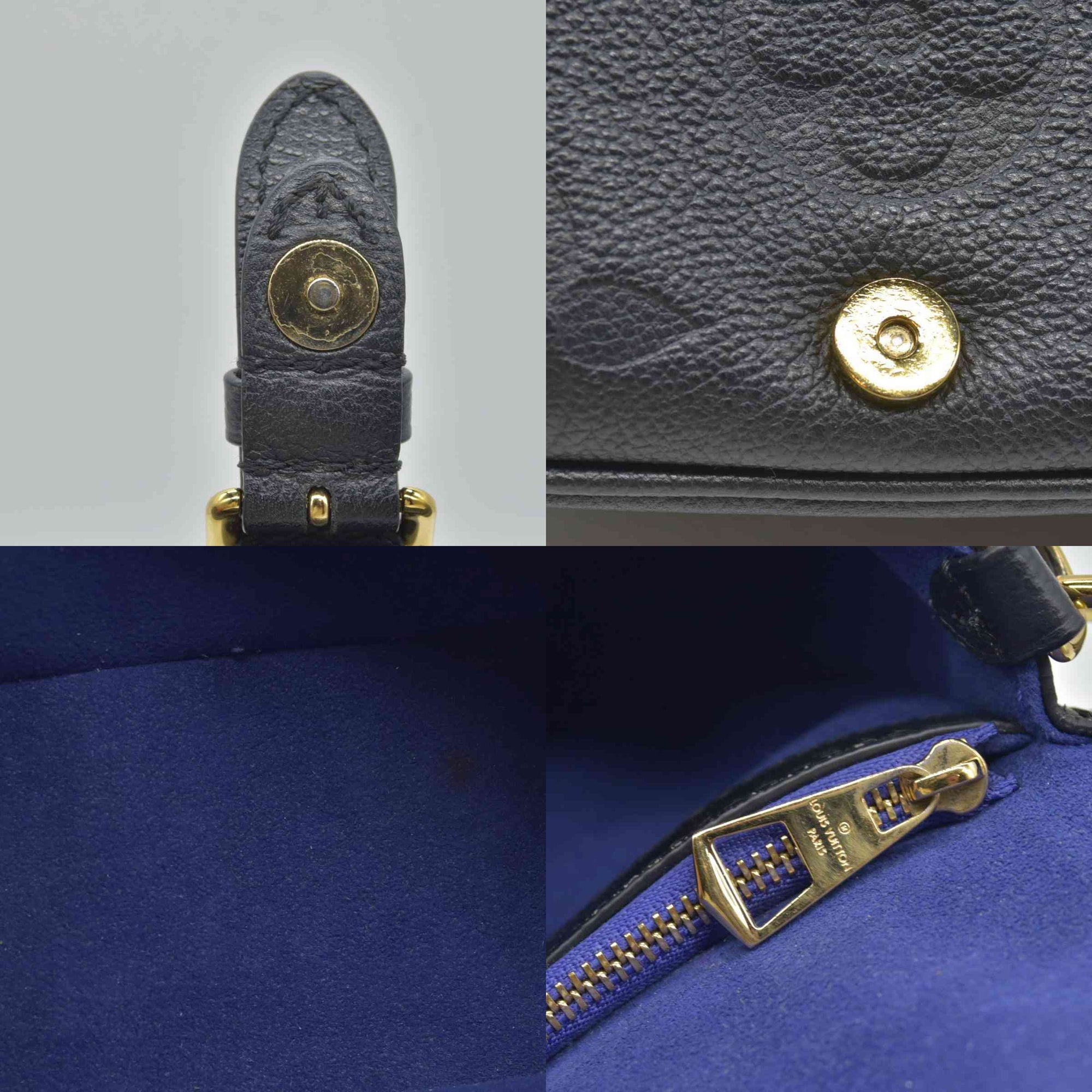 $2850 Louis Vuitton Monogram Diane Black Empreinte Leather Shoulder Bag