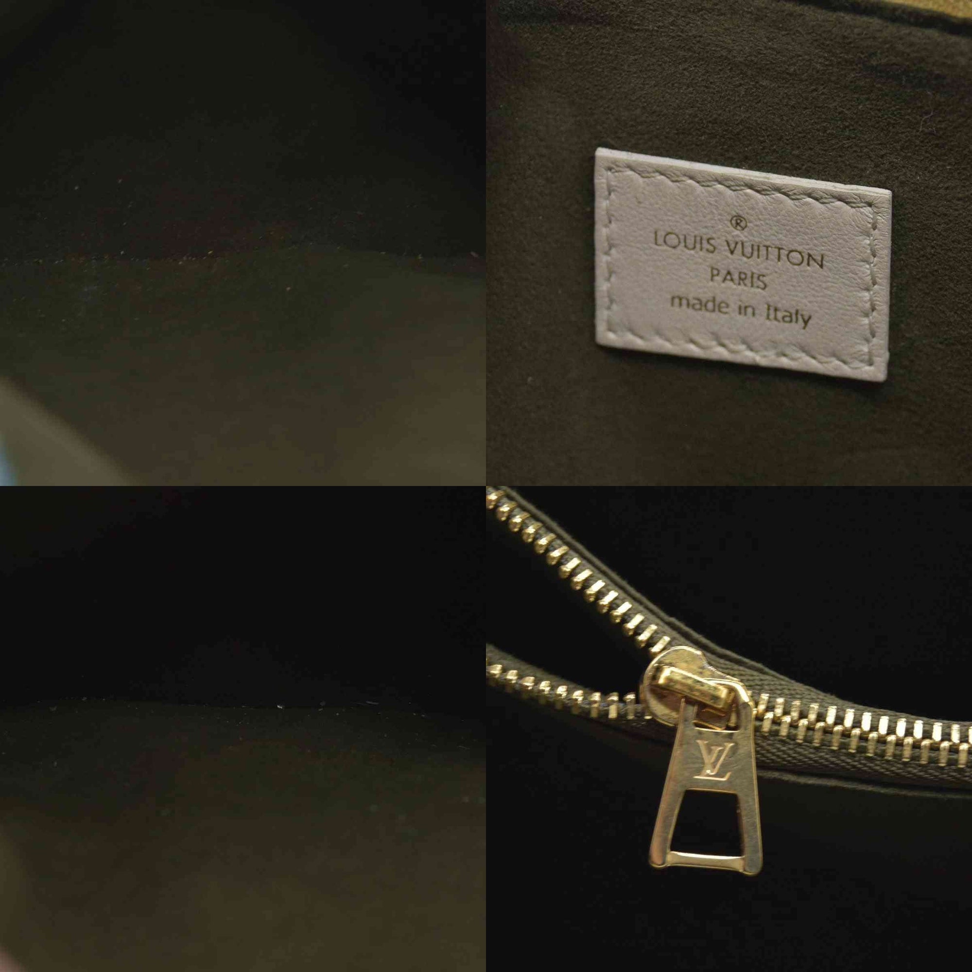 $4950 Louis Vuitton Lambskin Embossed Monogram Coussin PM Beige Cream
