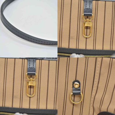 $2550 Louis Vuitton x LoL Monogram Neverfull MM Gold Silver