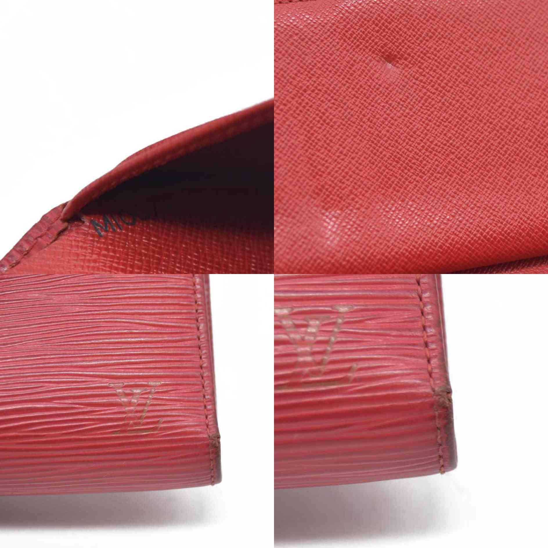 AUCTION $775 Louis Vuitton  Epi French Purse Wallet Red  MI0074