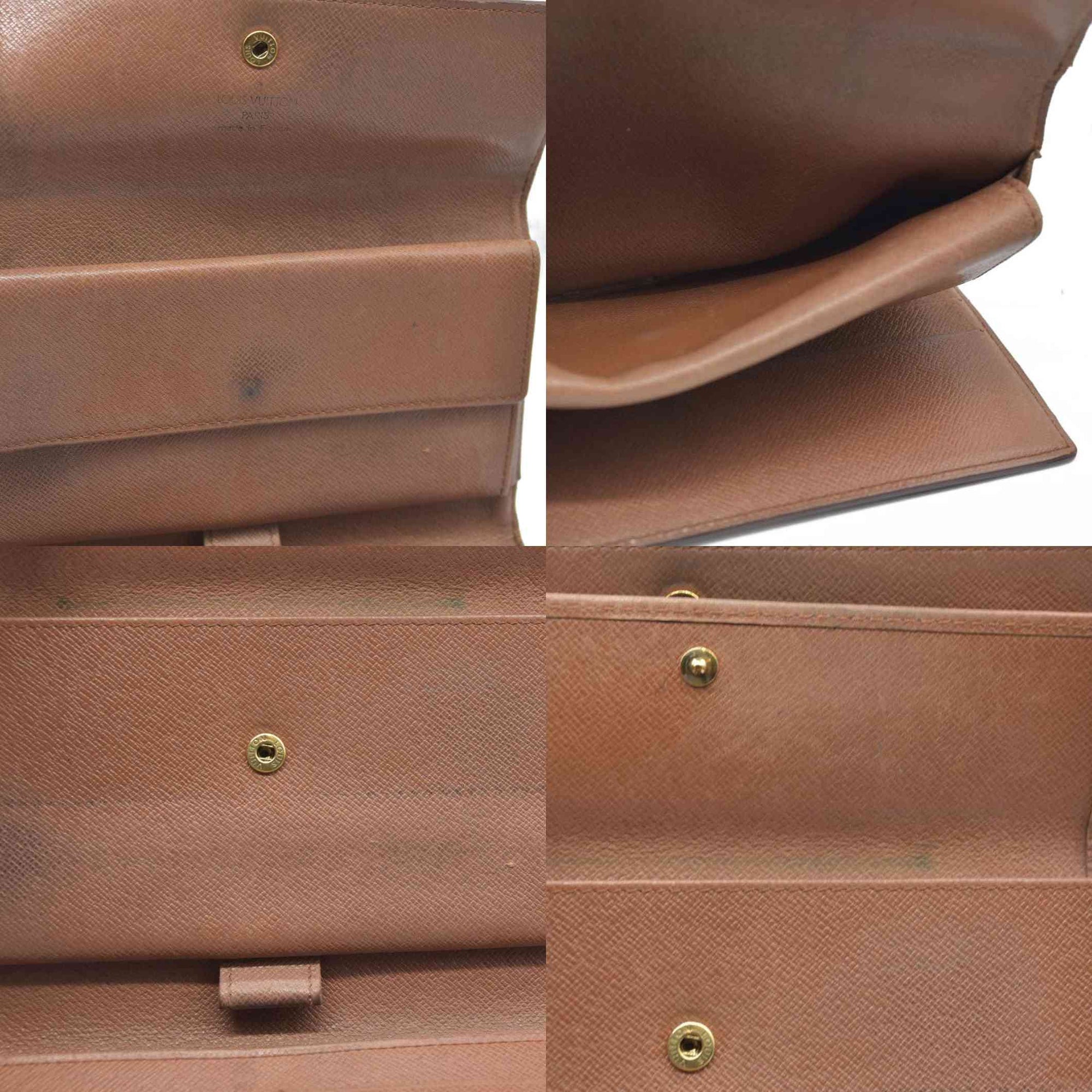 $720 Louis Vuitton Monogram Porte Tresor International Trifold Long Wallet TH1917