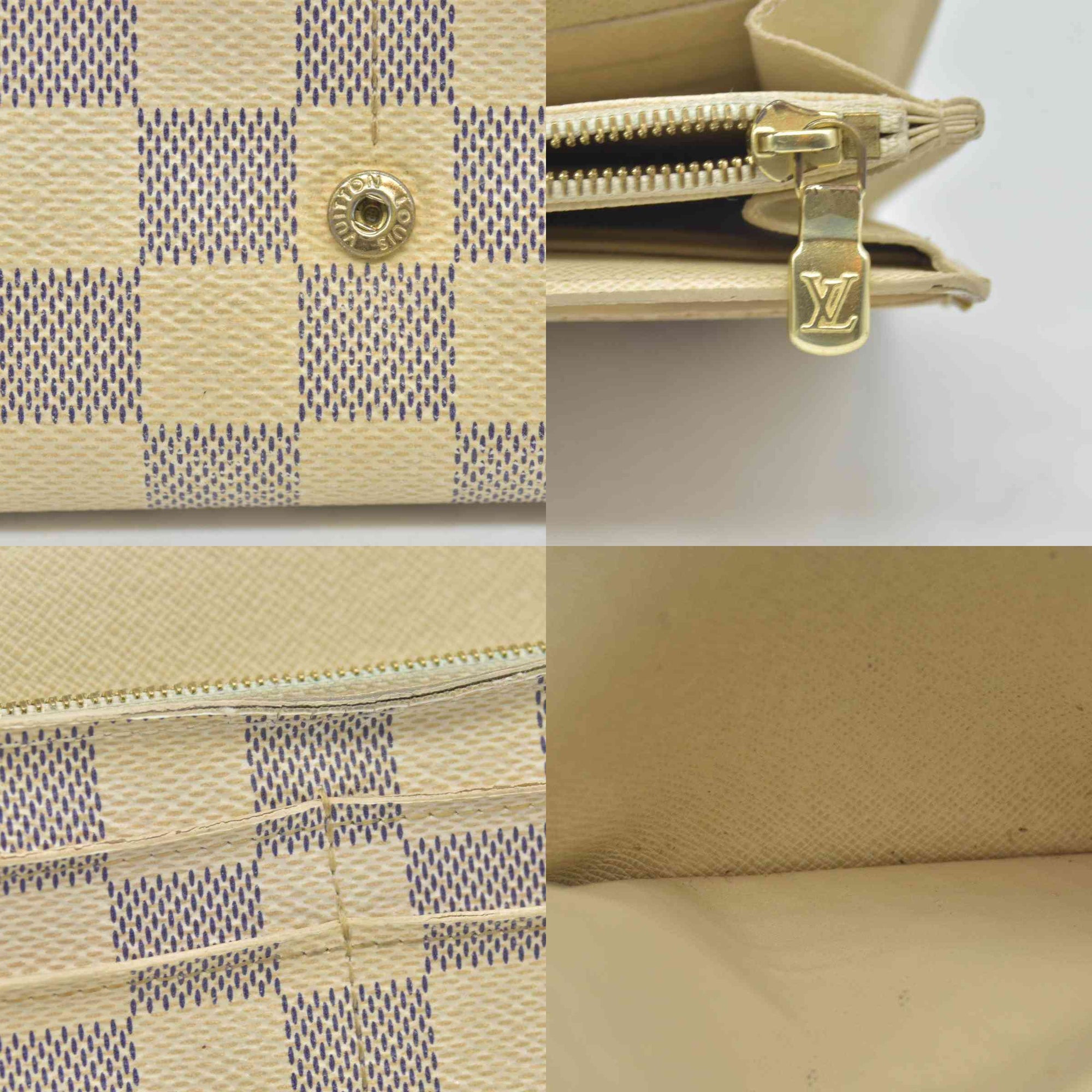 $775 Louis Vuitton Damier Azur Sarah Wallet NM CONSIGNMENT