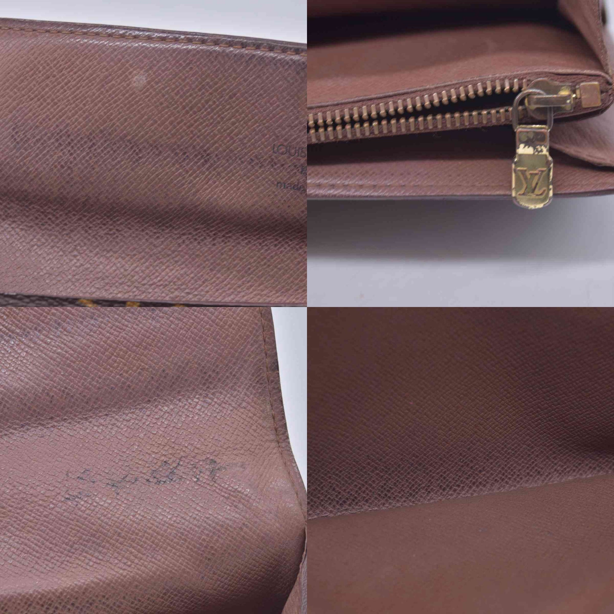 $720 LOUIS VUITTON Monogram Sarah Wallet Brown CONSIGNMENT 10021582
