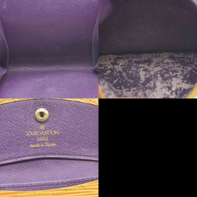 Louis Vuitton Epi Porte Mannaie Simple Leather Coin Purse Wallet Yellow CA1907