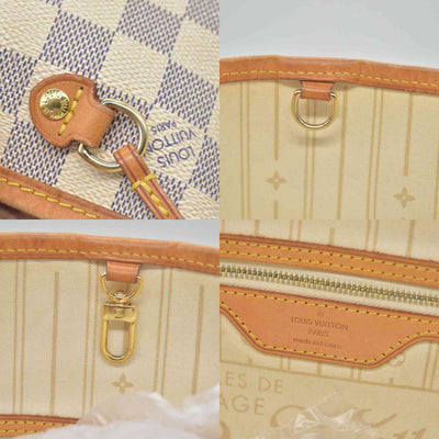 $2160 Louis Vuitton Damier Azur Neverfull PM Tote Bag Handbag VI3178 CONSIGNMENT