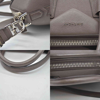 $2750 Givenchy Leather Grey Sugar Goatskin Leather Antigona Bag Medium 10020171
