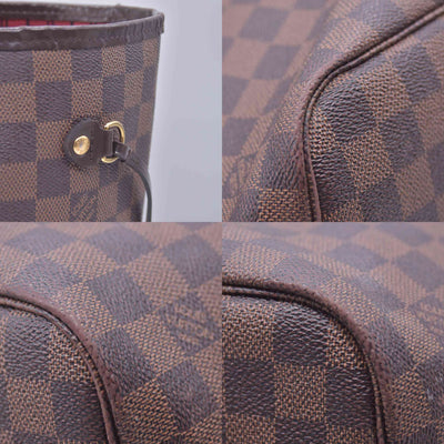 $2240 2018 Louis Vuitton Damier Ebene Neverfull MM with Pouch AR4188 10020399