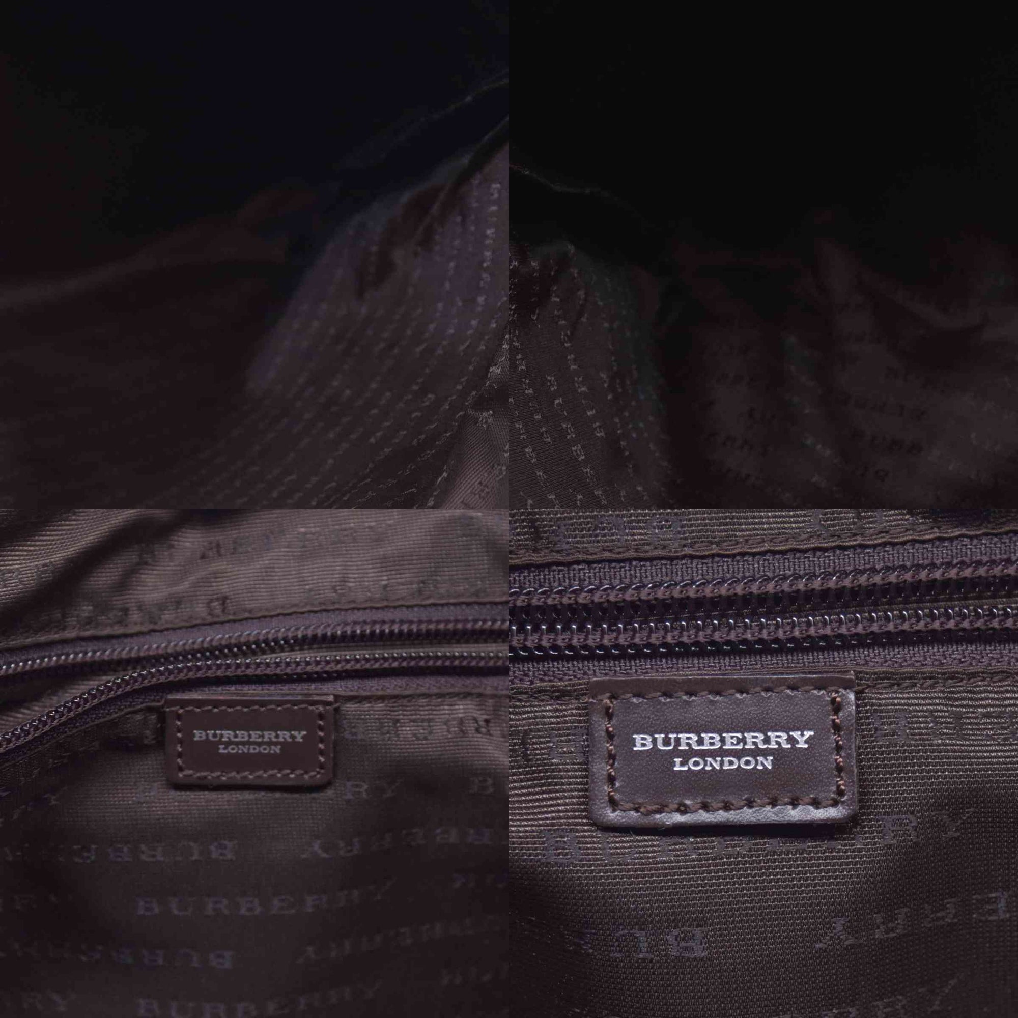 $780  BURBERRY Coated Canvas Check Flat Messenger Bag Dark Brown CONSIGNMENT 10021351