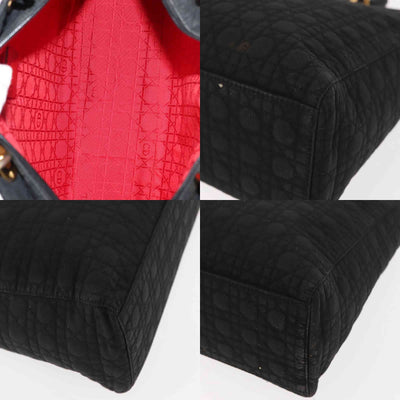 $4900 Christian Dior Nylon Cannage Large Lady Dior Black