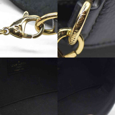 $1720 AUCTION Louis Vuitton  Empreinte Pochette Felicie Chain Wallet Black RFID New Model