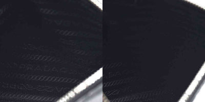 $600 Prada Enameled Metal Zipper Pouch