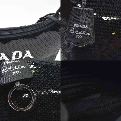 $2300 Prada Re-Edition 2000 Hobo Sequins Mini