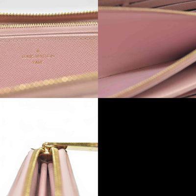 $915 2019 Louis Vuitton Damier Azur Zippy Wallet Rose Ballerine SD0159