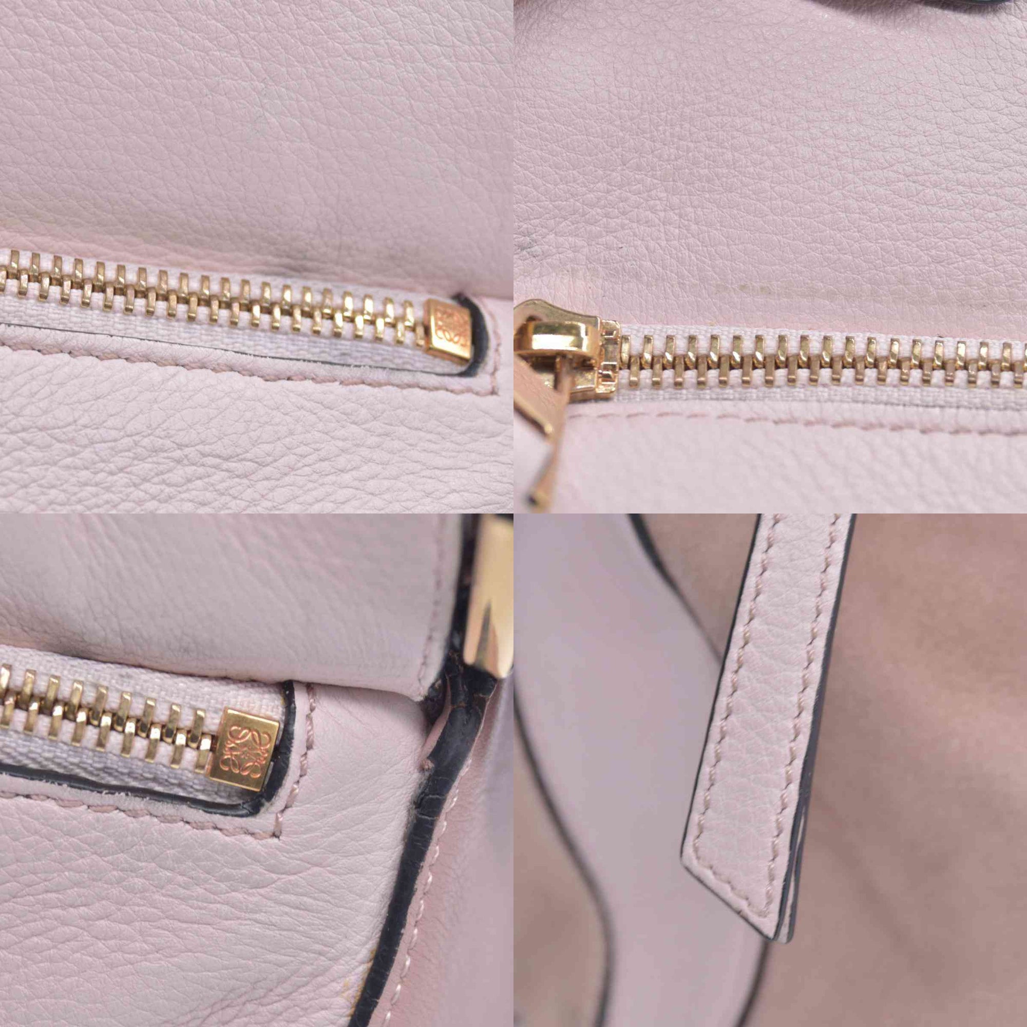 $3850 Loewe Calfskin Suede Small Puzzle Bag Blush 10020620