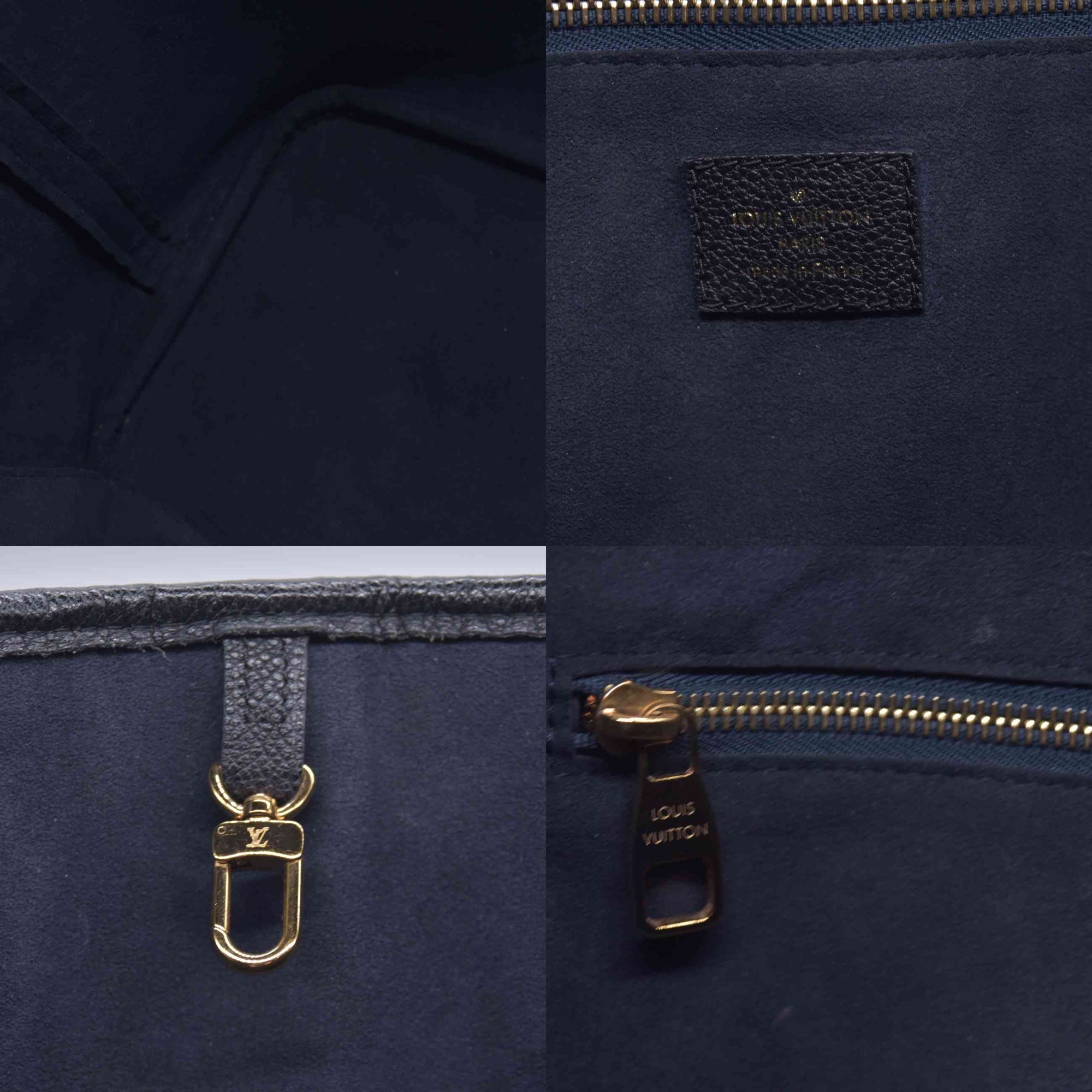 $3050 Louis Vuitton Empreinte Monogram Giant Neverfull MM Black FRANCE RFID