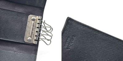 Prada Black Saffiano Leather Key Case Holder