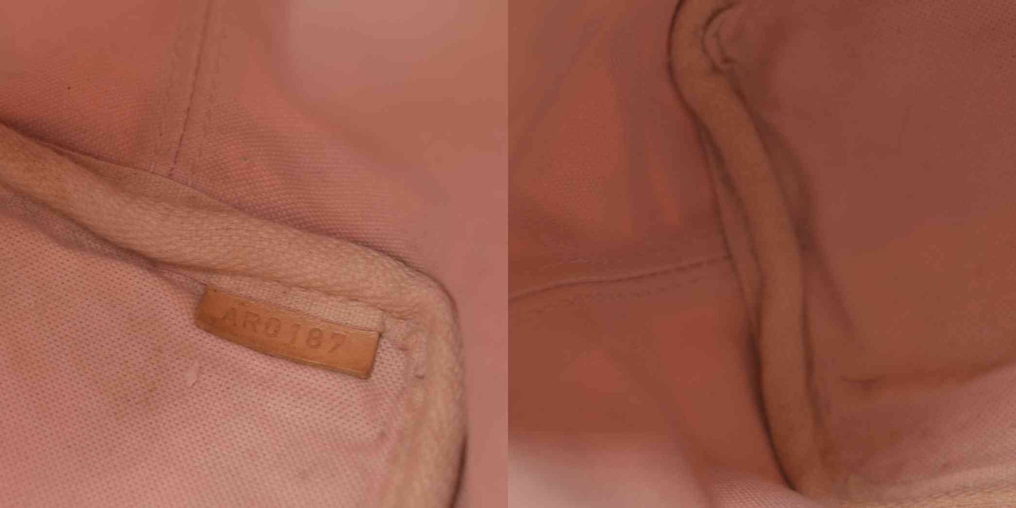 Louis Vuitton Damier Azur Tahitienne Nano Noe Rose Ballerine AR0187