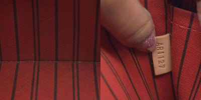 $600 Louis Vuitton Monogram Neverfull MM Cherry Pochette AR1122