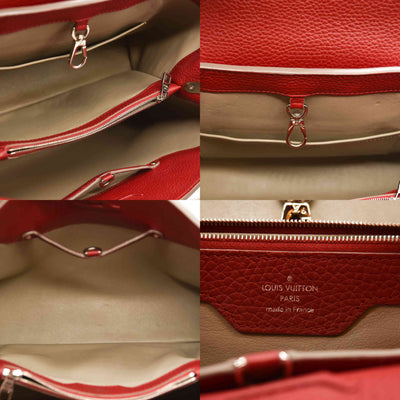 Louis Vuitton  Taurillon Capucines MM Rubis TR5113