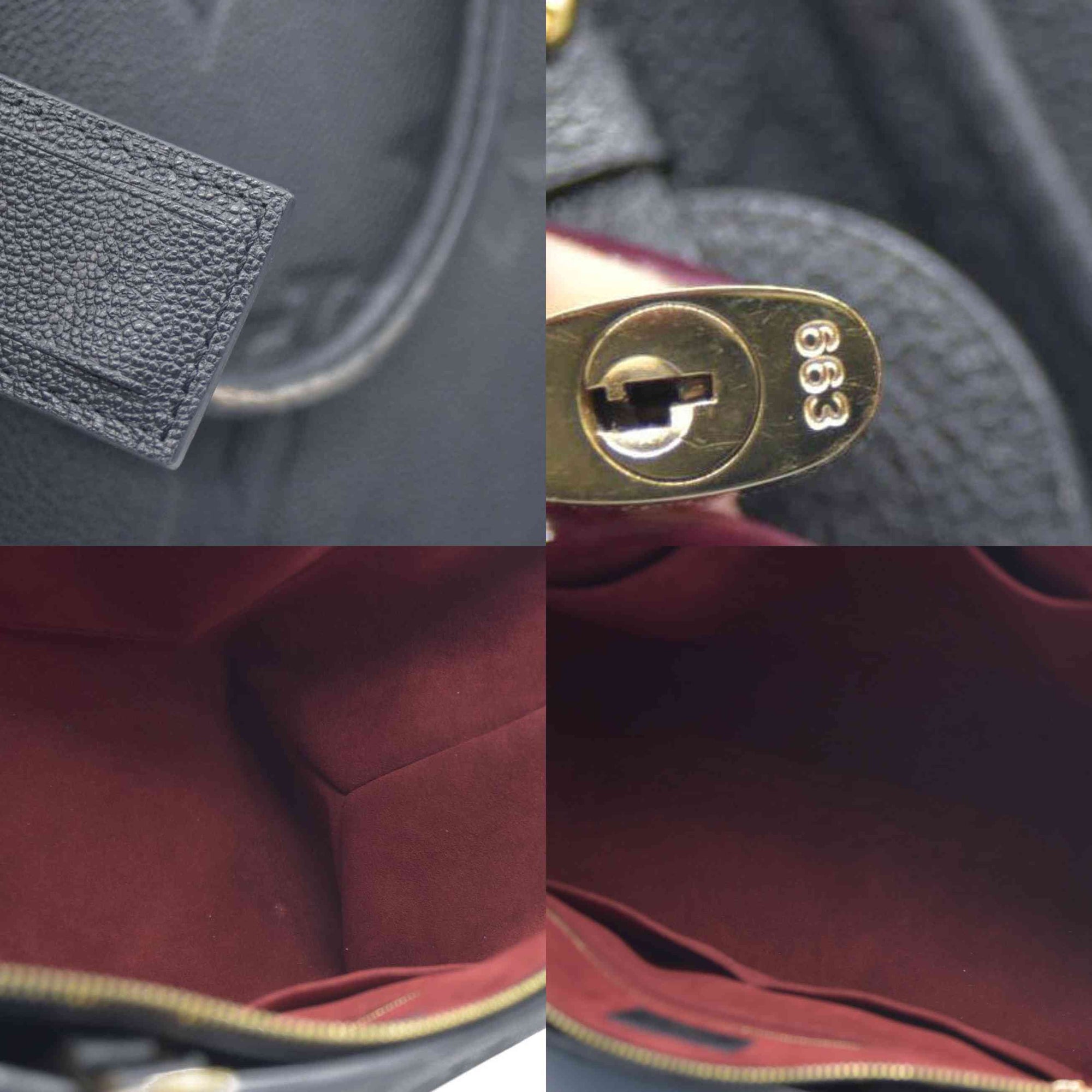 $3850 Louis Vuitton  Empreinte Monogram Giant Petit Palais Black