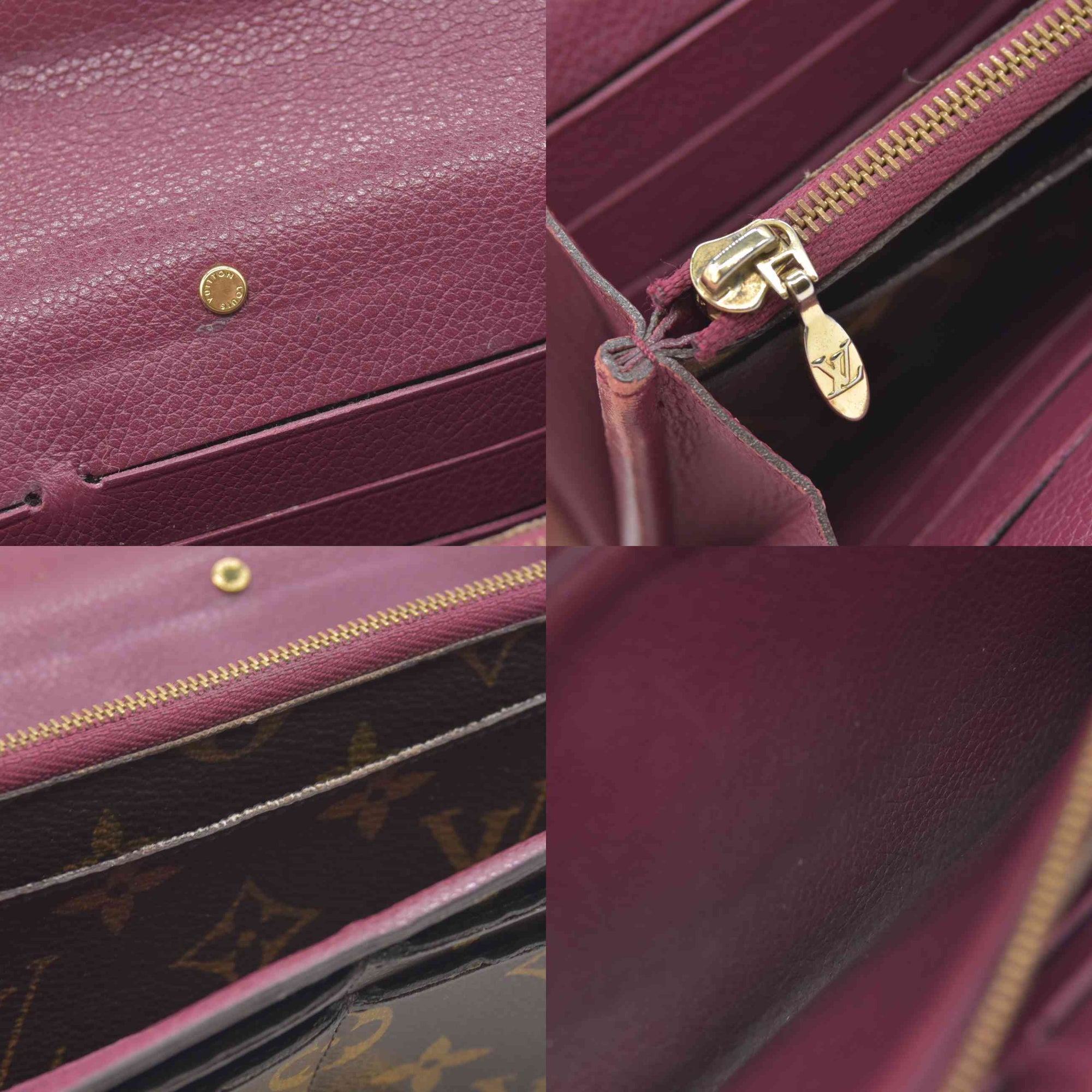 $1140 2015 Louis Vuitton Monogram Pallas Wallet Aurore SN1125