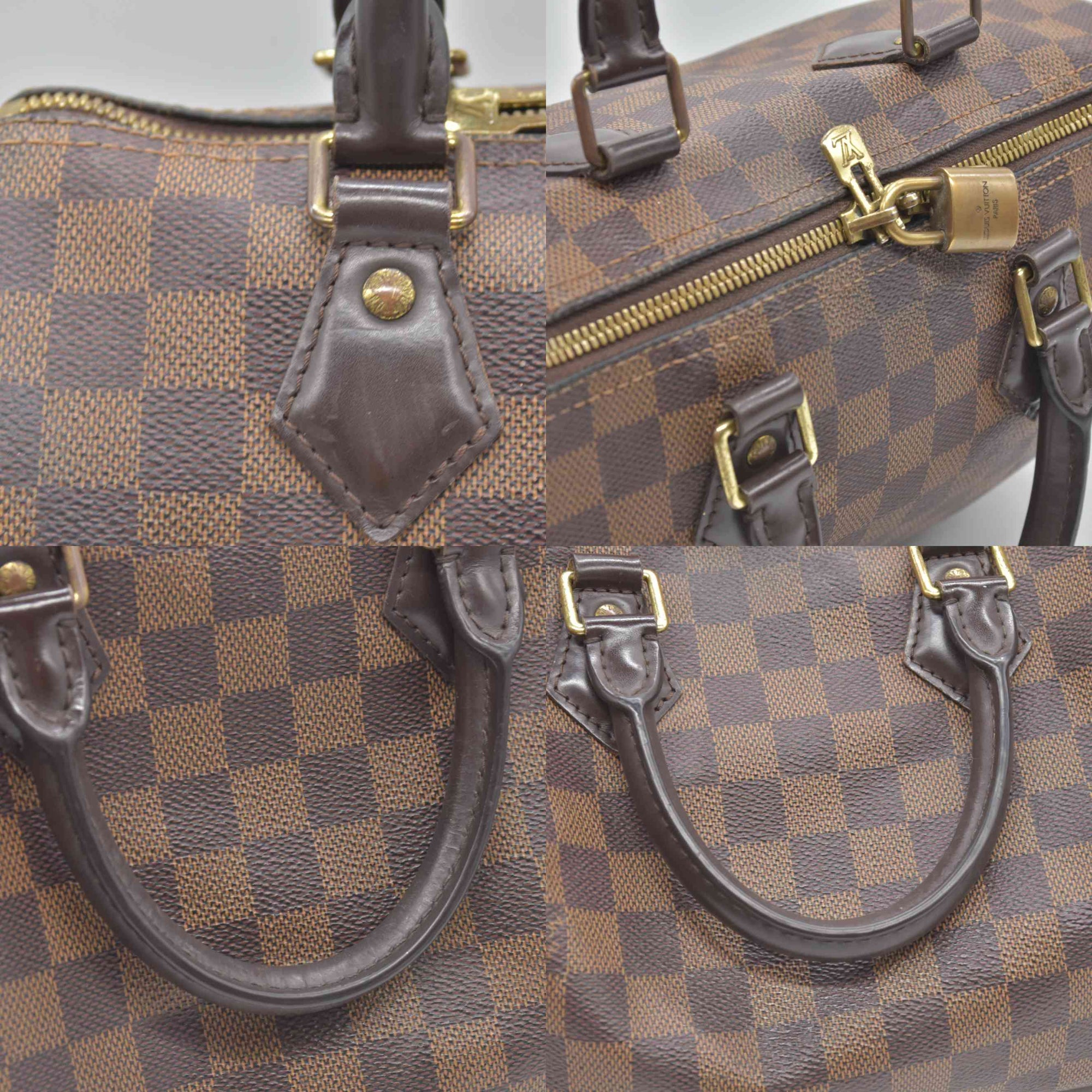 $1940 Louis Vuitton Damier Ebene Speedy Bandouliere 25 MB1147 2017