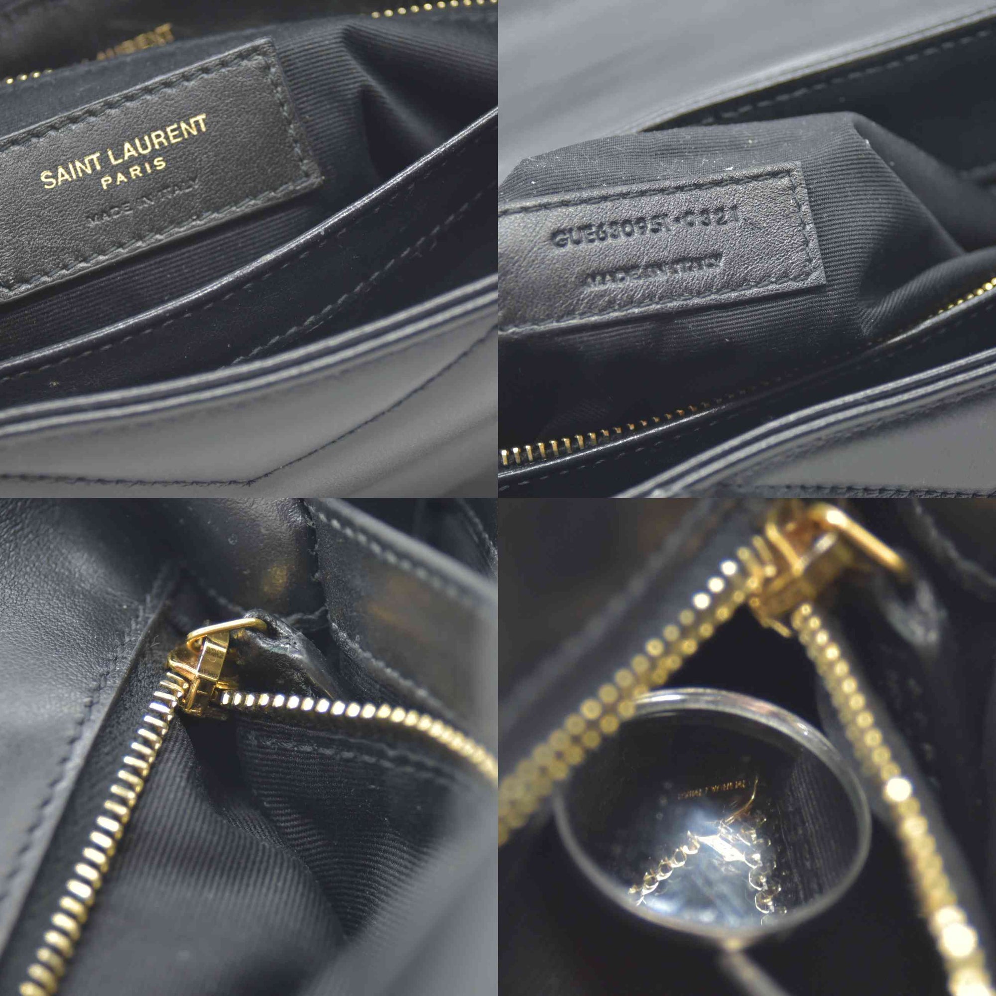 $1990 2021 Saint Laurent Calfskin Y Quilted Monogram Toy Loulou Crossbody Bag Black