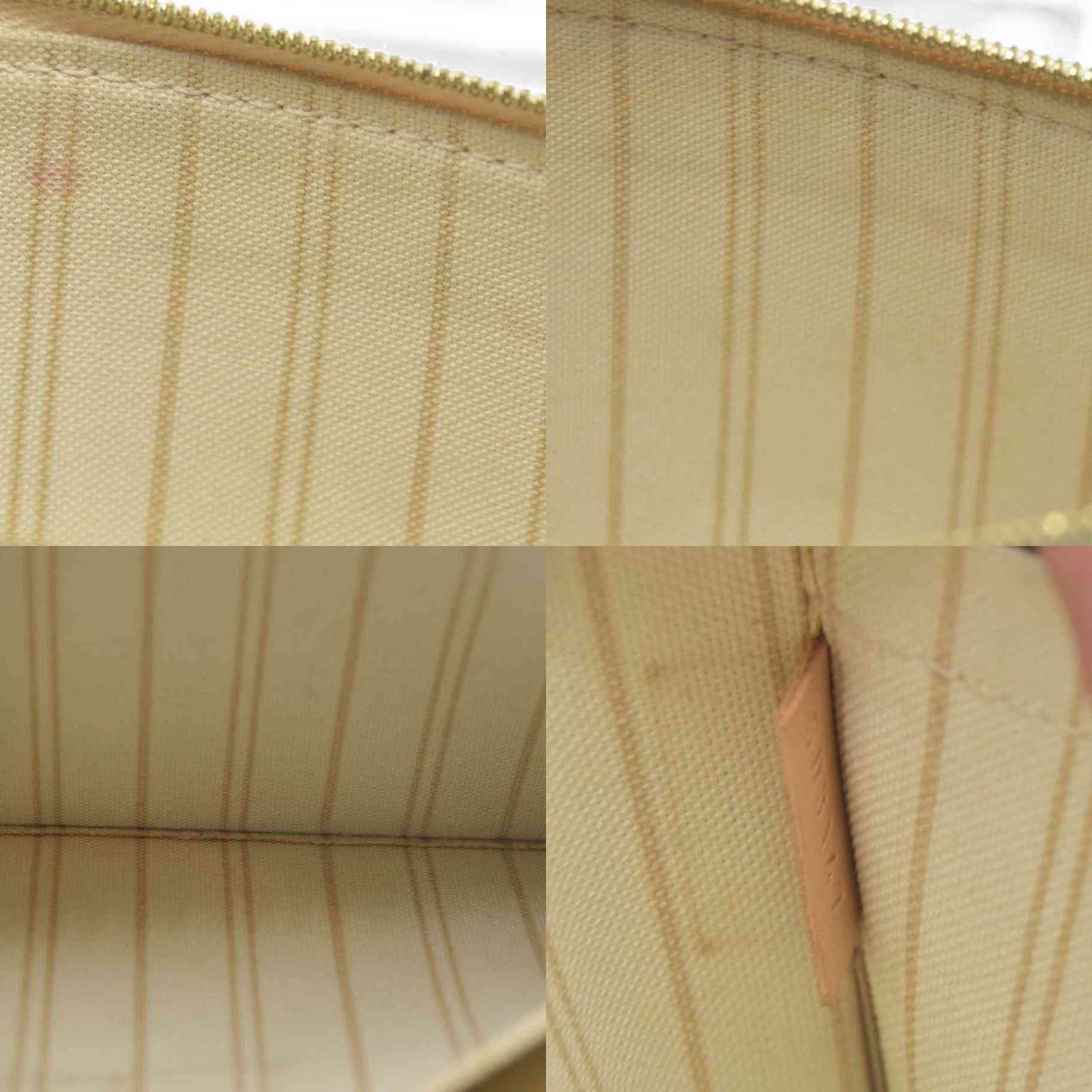 $2170 Louis Vuitton  Damier Azur Neverfull MM GM Pochette SD3147