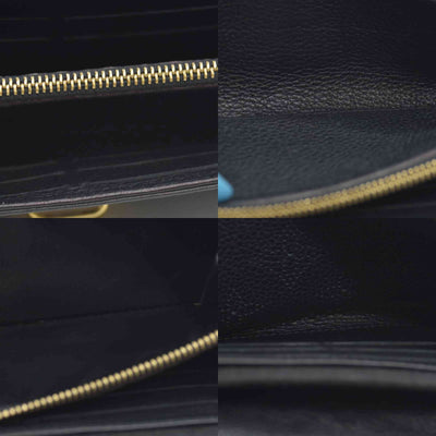$1130 2014 Louis Vuitton Mahina Amelia Wallet Black CONSIGNMENT TN0184