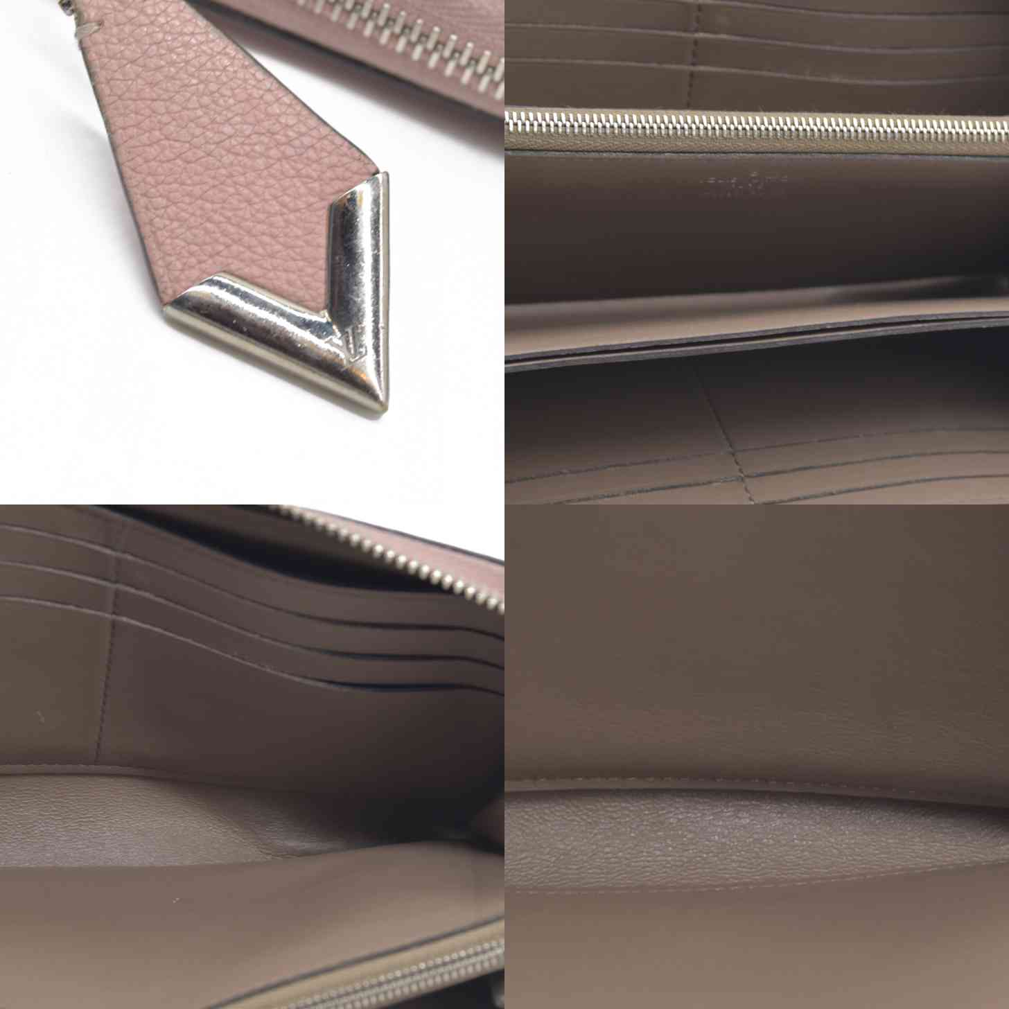 $1130 Louis Vuitton Comet Taurillon Leather Zip Zippy Long Wallet Pink MI0146 2016