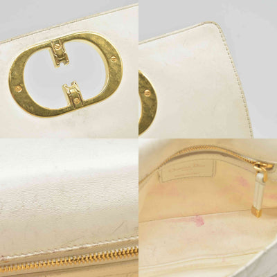 $4400 Christian Dior Lambskin Cannage Small Caro Bag Ivory