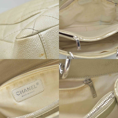 $2900 2006 Chanel Caviar Grand Shopping Tote GST Light Gold