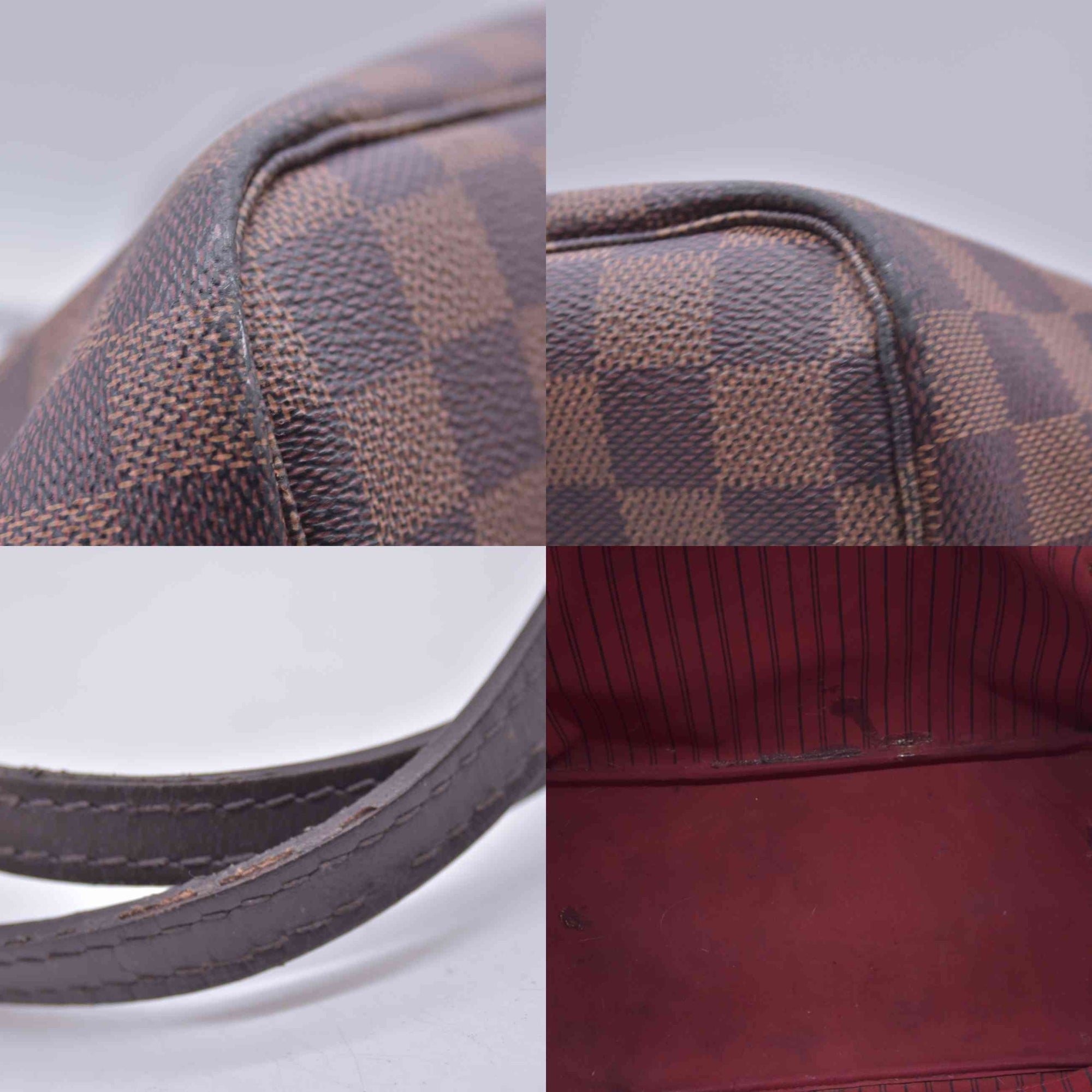 $2310 Louis Vuitton Damier Ebene Neverfull GM with Pouch RFID