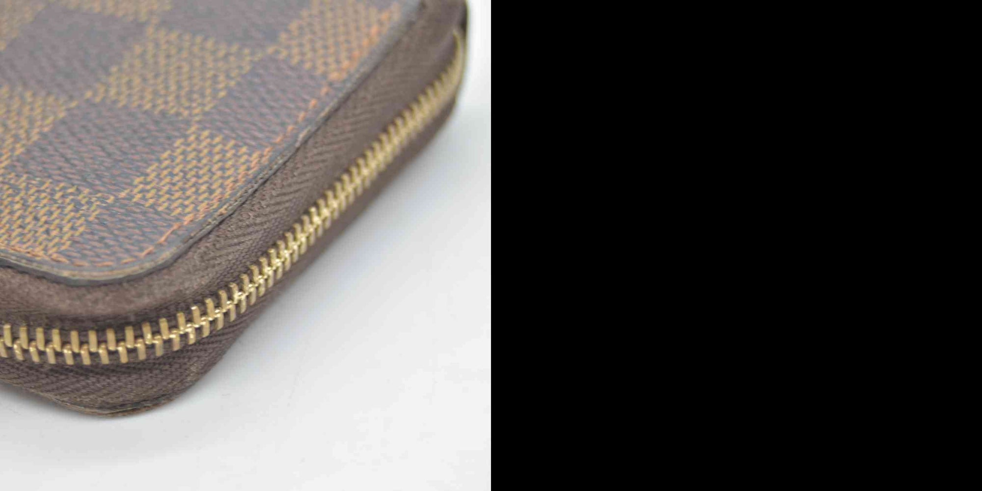 $560 2009 Louis Vuitton Damier Ebene Zippy Coin Wallet  SN0089