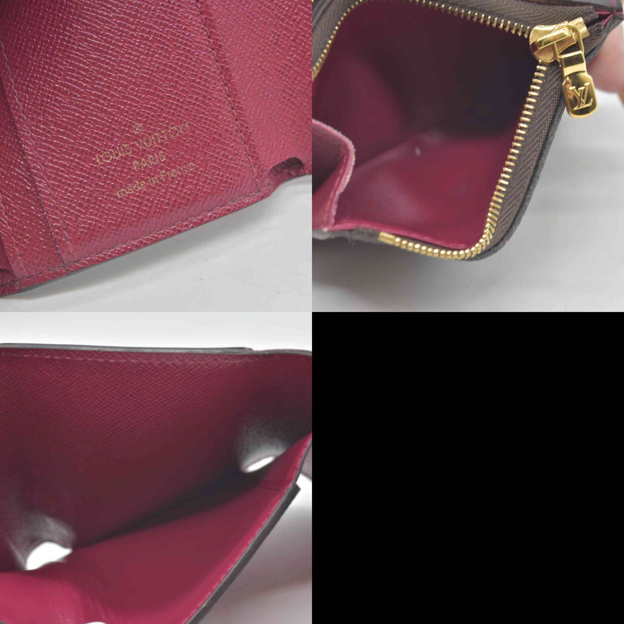 $535 2019 Louis Vuitton Monogram Zoe Wallet Fuchsia MI4189