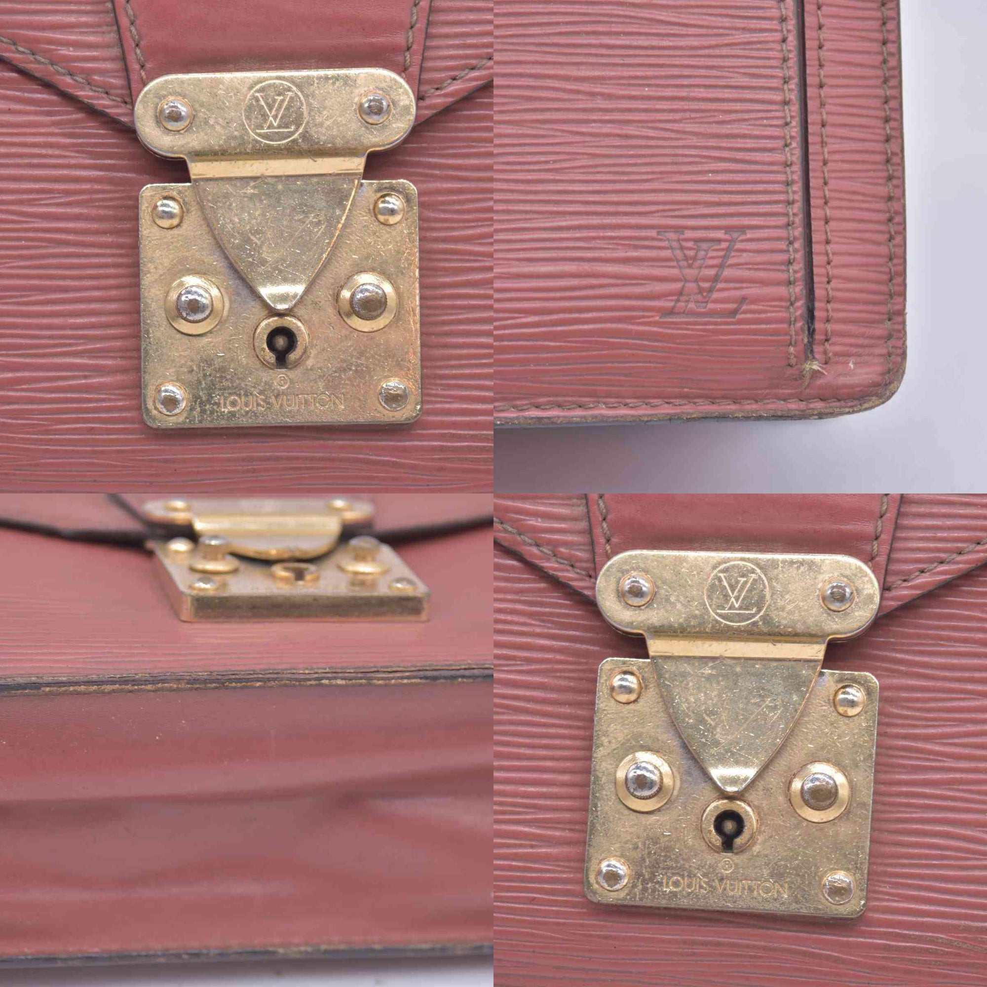$1080 Louis Vuitton  Epi Leather Pochette Sellier Dragonne 26 10021254