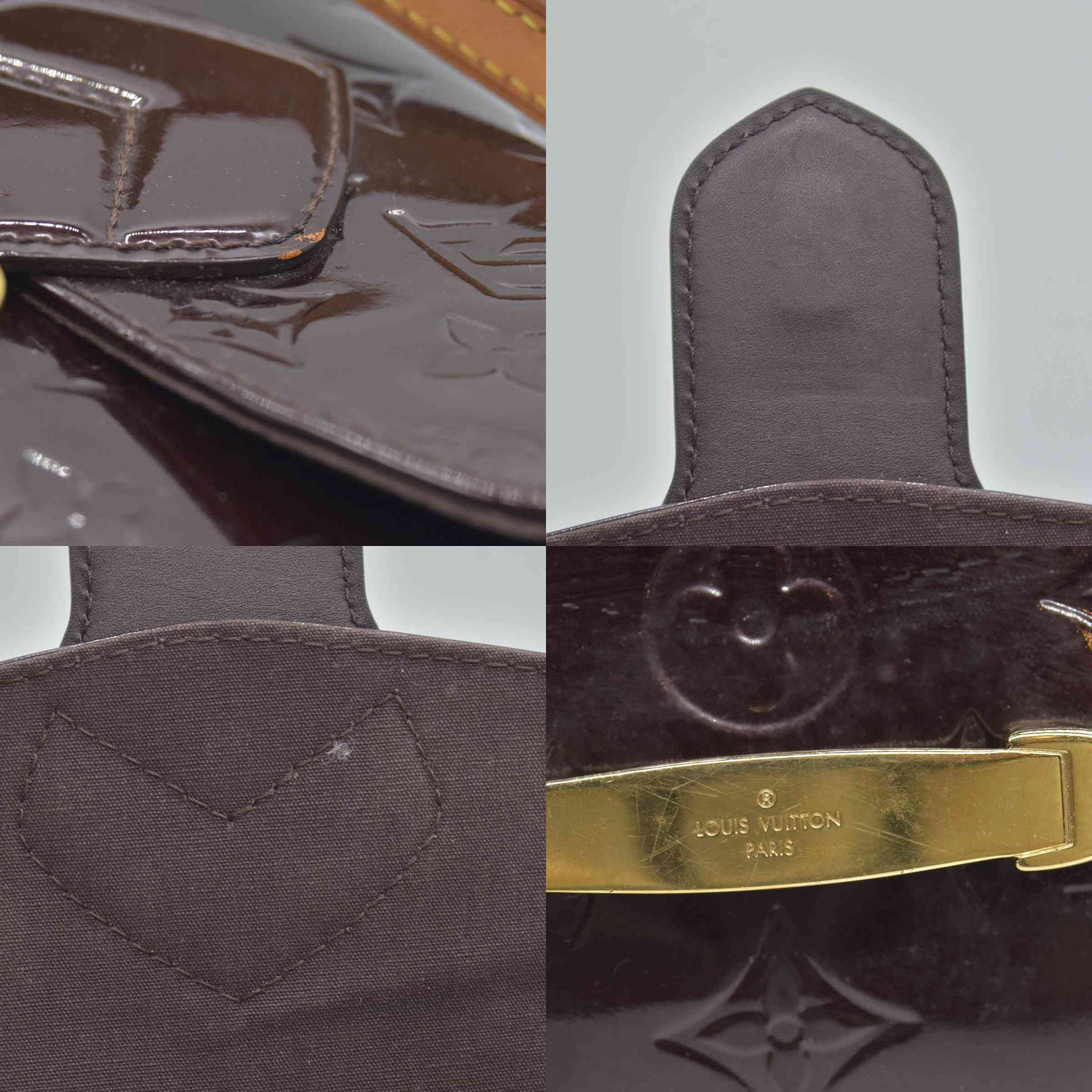 $1640 2011 LOUIS VUITTON Monogram Vernis Bellflower GM Amarante FL4111