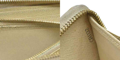 AUCTION $915 Louis Vuitton Damier Azur Zippy Zip Around Long Wallet Purse White CA1132