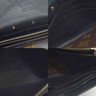 $1140 Louis Vuitton  Monogram Pallas Wallet Black