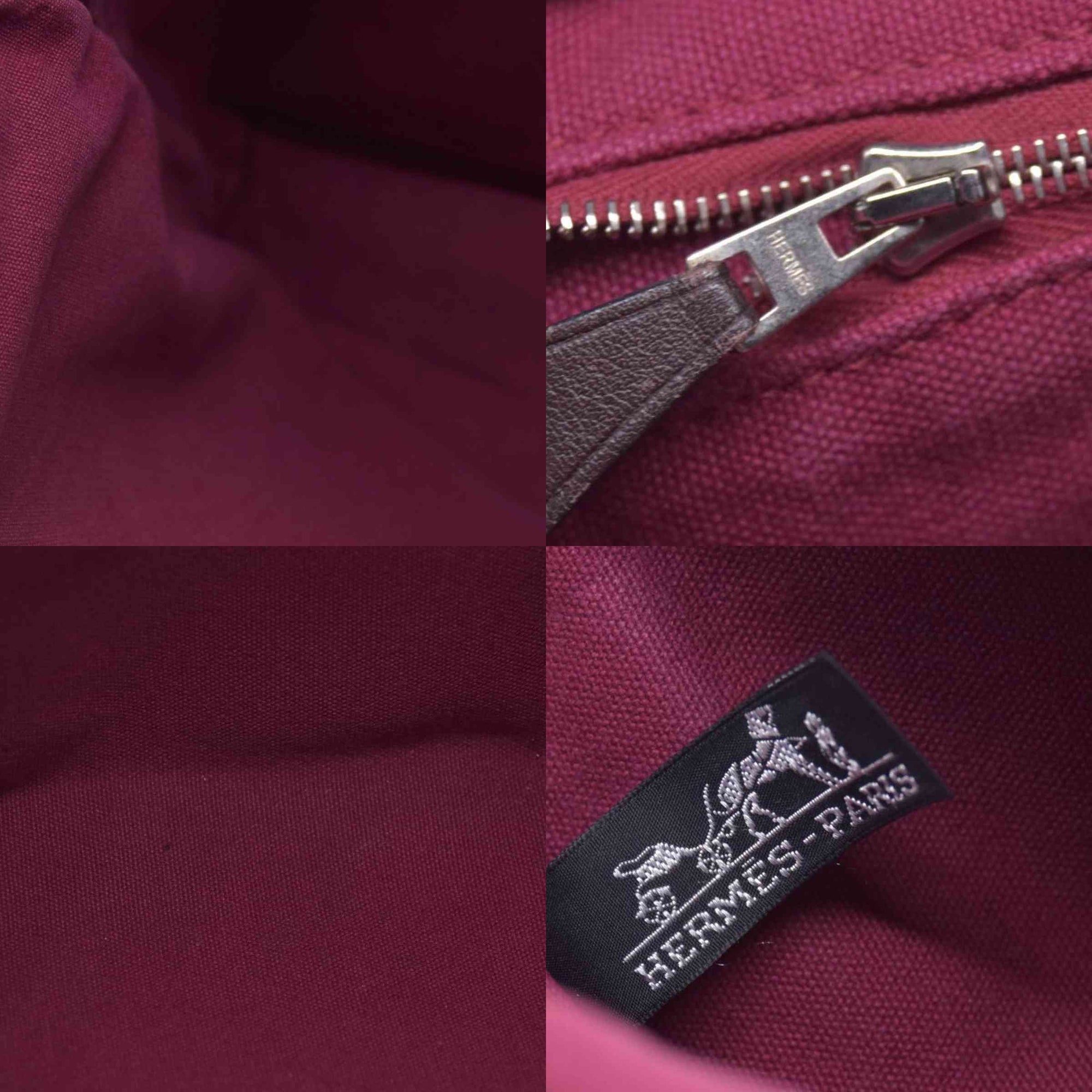 $1150 HERMES Toile Troca Horizontal MM Tote Bag Red CONSIGNMENT 10021349